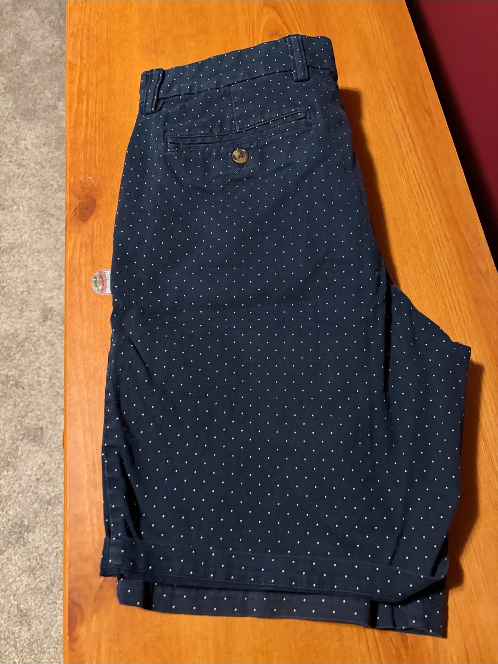 Old Navy Navy Microdot Flat Front Shorts